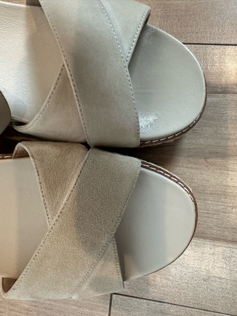 Cole Haan Beige Suede Cloudfeel Espadrille